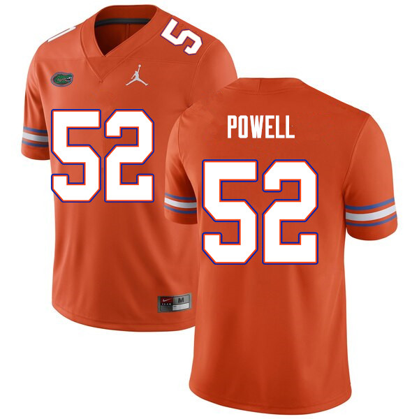 Men #52 Antwuan Powell Florida Gators College Football Jerseys Sale-Orange
